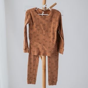 Rylee + Cru Fox Pajama Set Truffle, size 6-7